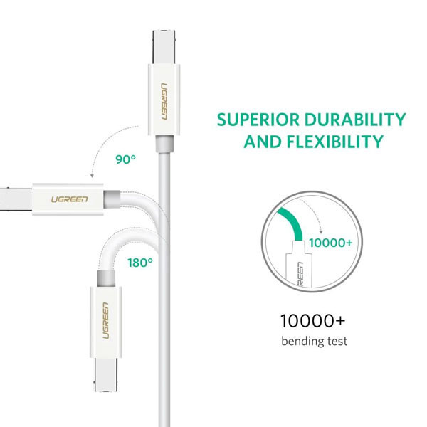 کابل USB-C پرینتر یوگرین مدل US241-50446 طول 2 متر